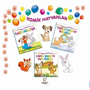 2 Yaş+ Komik Hayvan Hikayeleri Seti (  3 Kitap )