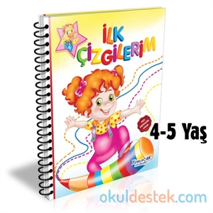 İlk Çizgilerim 4 5 Yaş Okul Öncesi Çizgi Çalışma Kitabı