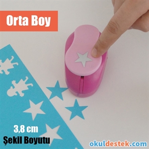 Yıldız Şeklinde Orta Boy Şekilgeç 3,8 Santimetre