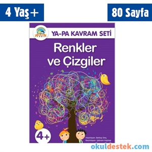 Ya-Pa Yayıncılık 4 Yaş ve Üzeri Çocuklara Renkler ve Çizgiler Kitabı 