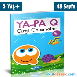 Yapa Yayıncılık 5 Yaş Ya Pa Q Çizgi Çalışmaları Kitabı Dik Temel Yazıya Uygun