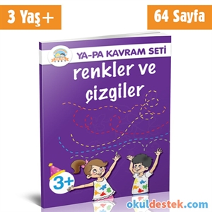 Yapa Yayınları 3 Yaş ve Üzeri Çocuklara  Renkler ve Çizgiler Etkinlik Kitabı 
