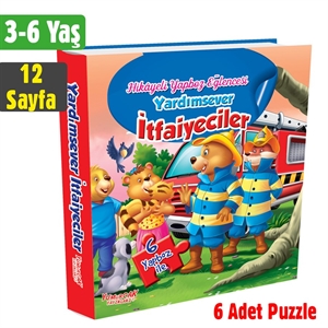 Yardımsever İtfaiyeciler Puzzle Hikaye Kitabı 3 6 Yaş