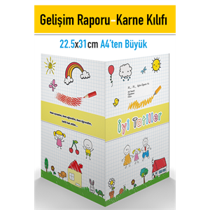 Çizim Temalı Gelişim Raporu ve Karne Kılıfı A4